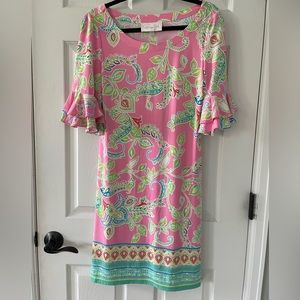 Stretchy summer paisley print dress